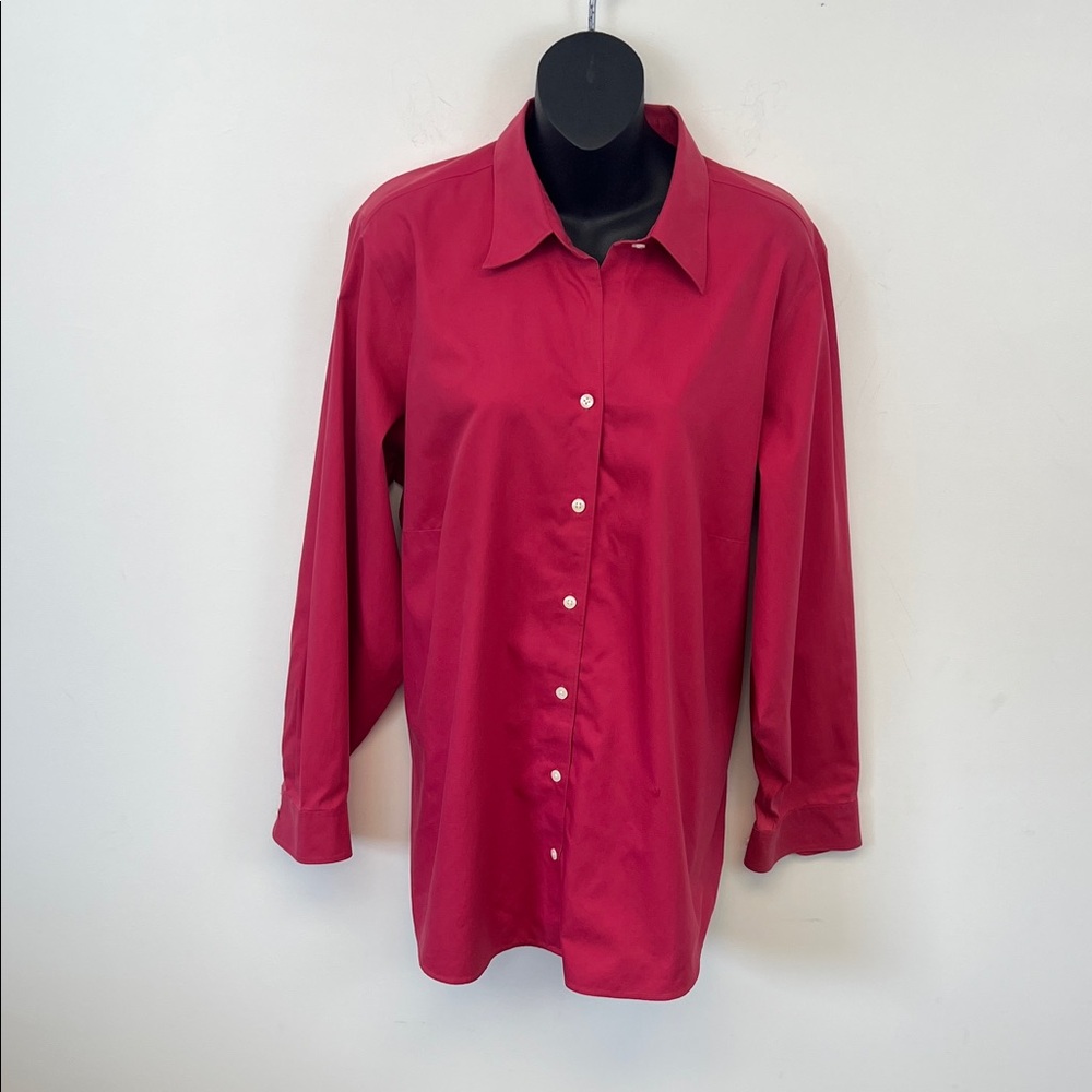 Eddie Bauer Dark Pink Cotton Shirt for Women 1X
